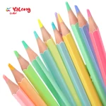 2021 New Design Kid Drawing Colored Pencils Macaron-color Hexagonal Art Pencil Color Set