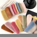 2021 Women Girls Hair Accessories Candy Colored Fur Hairgrips Soft Faux Mink Fur Hair Clips Fluffy Hair Barrettes