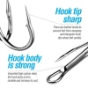 20pcs/ Set Treble Fishing Hooks Carbon Steel Barbed Fishhooks Super Triple Hooks Sea Tackle Accessories with Box