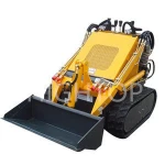 23hp mini digger bush ranger fits rubber tracked petrol 4 in 1 bucket mini skid steer loader