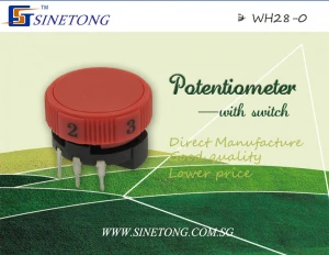 25mm made in china potentiometer with switch