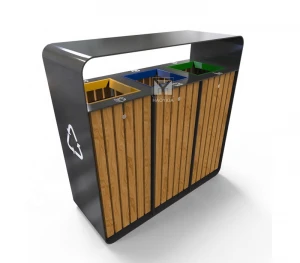 3 in 1 trash bin American Large Garbage Dust Bin Outdoor Trash Can Shopping Mall Classified  Rubbish Bin Enclosures