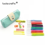 30pcs 2mm-8mm Women Mom DIY Craft Tools Handle Crochet Hooks Yarn Knitting Needles Sewing Tools Set  J0222