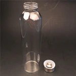 330-750ml wholesale portable mineral water glass making reusable outdoor sport travel drinking glass bottle