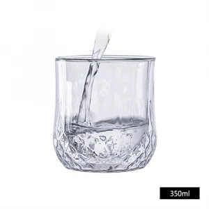 350ml High Borosilicate Double Wall Glass Wine Cup Wiskey Cup