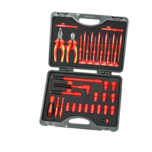 36 Pcs Interchangeable Insulated Tool Kit in Heat Insulation Materials vde insulated electric hand tool box set prof
