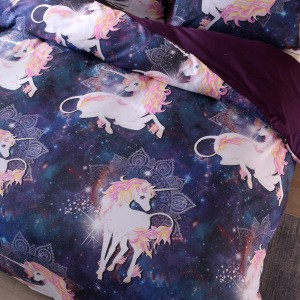 3D Unicorn Duvet Cover 3pc Hot Sale on Amazon Custom Order Suitable for Kids and Adult