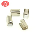 3x11mm silver color elastic cord crimp parts black color hair ring tight clamp metal crimp