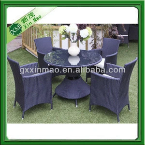 4 seater garden dining table wicker rattan furniture