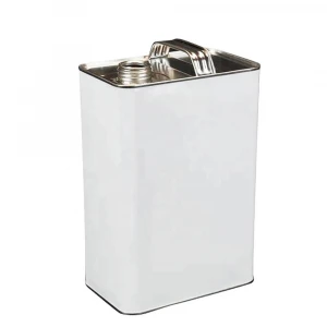 4L metal color square tin can 4 liter tinplate can for oil storage