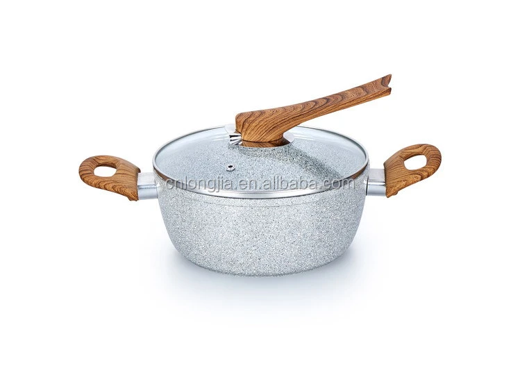 4pcs press aluminium pots/marble ceramic cookware set/16cm sauce pot/20cm 24cm cassrole/24cmfry pan