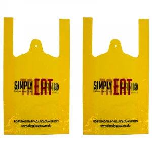 50 micron ldpe hdpe t-shirt plastic grocery bag,plastic shopping bag with poly custom print plastic bag