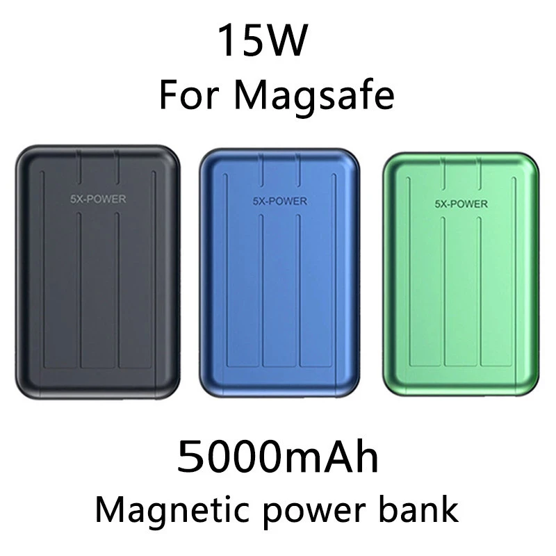 5000mah portable magnetic power banks 15W magnetic wireless charger power bank for iphone 12