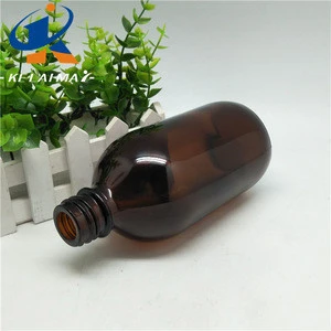 540 ml round shaped amber glass Boston bottles with sloping shoulder pharmaceutical bottle wine bottle