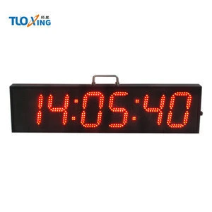 6 digit 6 inch large LED digital waterproof double sided station clock