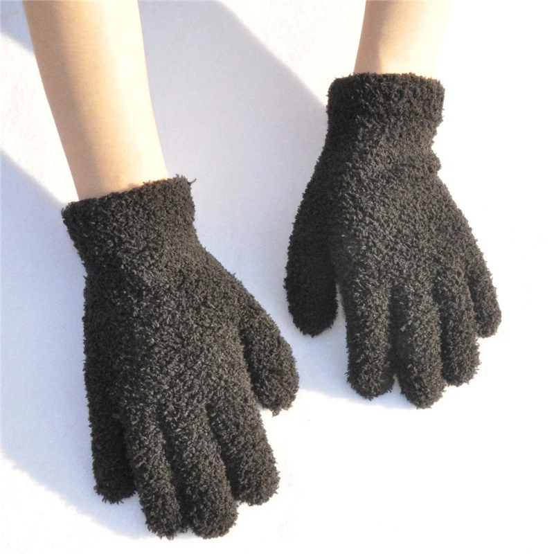 6 Styles Five Fingers Gloves Women Men Winter Warm Plus Velvet Thick Gloves Student knitted Mittens Xmas Gift Kimter-H928Q A