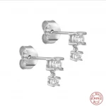 925 Silver 2021 New Fashion Costume Jewelry AAAAA Cubic Zircon Brass 18K Gold plate Luxury Hoop Earrings  ZB1621