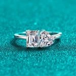 925 sterling silver ring Female Alien Mosan diamond plated pt950 gold ring Wedding wedding female ring