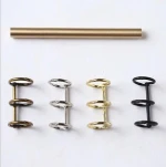 A5 A6 3 Ring Loose leaf Binder Spiral notebook metal clip ring binder DIY fill paper storage folder accessories