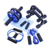 Abdominal Core Exercise AB Wheel Roller Set with Hand grip Pullers Jump Rope and Knee Pad ab roller set