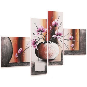 Abstract Orchid Flower Handmade Art Oil Medium Painting On Canvas
