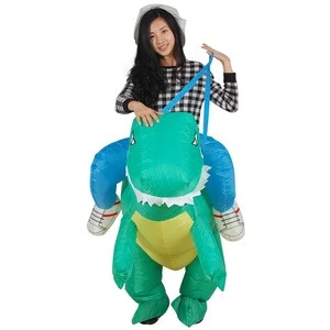 Adult inflatable green riding Costume inflatable dragon mascot costumes