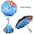 Import Advertising Promotional Customized Logo Printing Windproof Double Layer C Handle Inside out Umbrella For Car from China