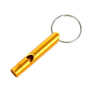 Aluminum emergency whistle keychain camping hiking outdoor sports tools multi-function training whistle WCW 199