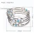 Import Amazon European and American accessories Natural square crystal wrapped Bracelet Multi circle layer lady Bracelet bangle from China