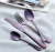 Import Amazon hot selling 4pcs rose gold purple navy blue black stainless steel tableware dining set silverware cutlery flatware sets from China