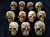 Antique collection wood carved skulls carved 100% hand carved collection level edition LIMITED