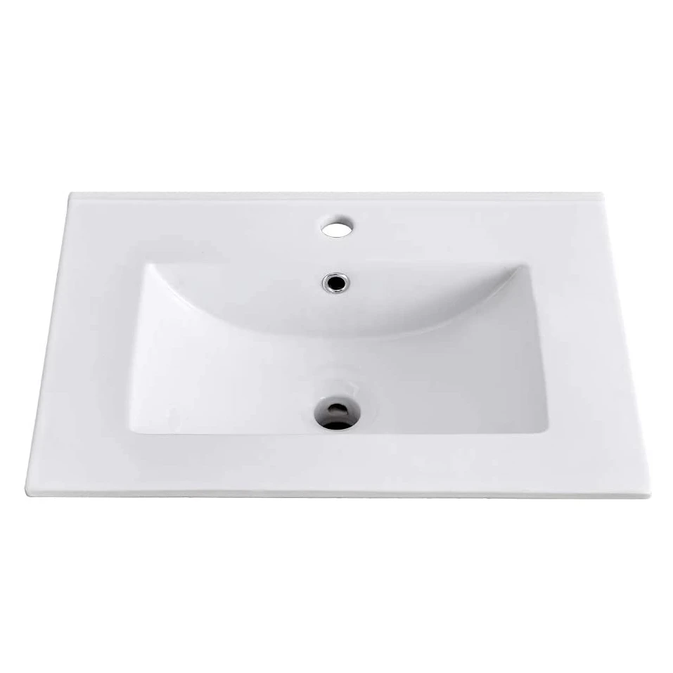 Aquacubic Modern Top Mount UPC CUPC Vanity Ceramic Vessel Bathroom Sink for Cabinet