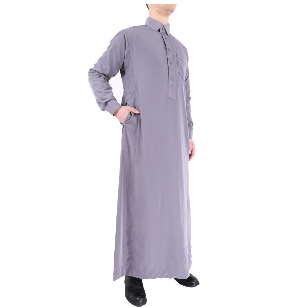 Arabian islamic clothing men abaya muslim Saudi style shirt collar elegant islamic clothing muslim abaya