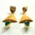 Import Attractive Mate Look Solid Handmade Precious 22 K Gold Platting Brass Metal Earring With Colored Gemstone Brass Stud Earring from India
