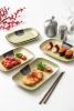 Attractive price melamine tableware  square  customize plates luxury wedding plate