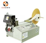 Auto tradamark tape/magic stick/zipper/webbing/trademark/leather/nylon/ribbon/label different shape cutting machine WL-120RL