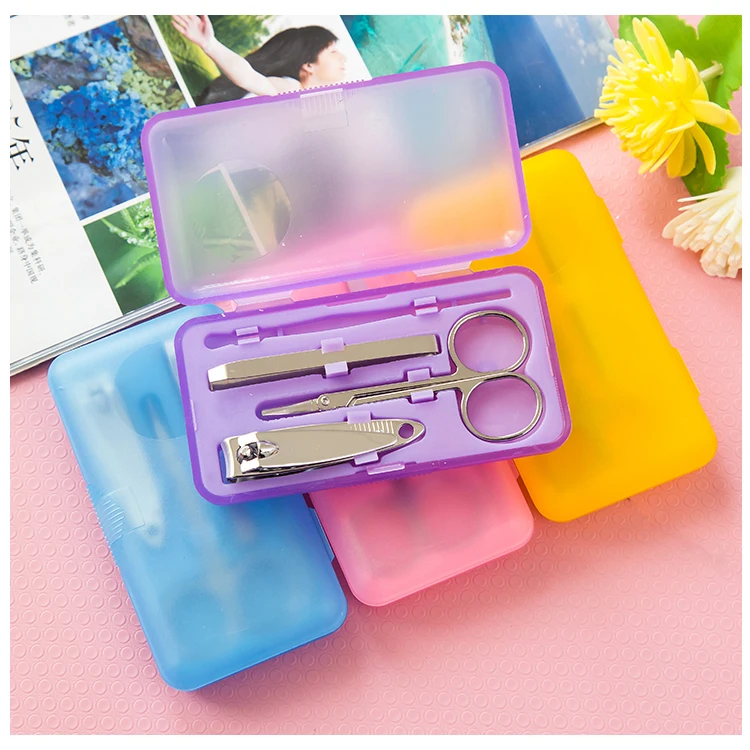automatic nail clipper scissors manicure travel set nail cutter clipper suit tools with logo prints