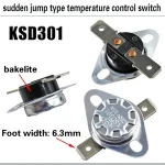Automatic reset thermostatic home appliances thermal protector 75 degrees Celsius 10A 250V KSD301 temperature control switch