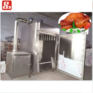 automatic sausage chicken meat fish processing smoking oven machine