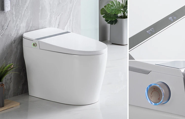 Automatic sensor flushing one piece tankless smart toilet intelligent