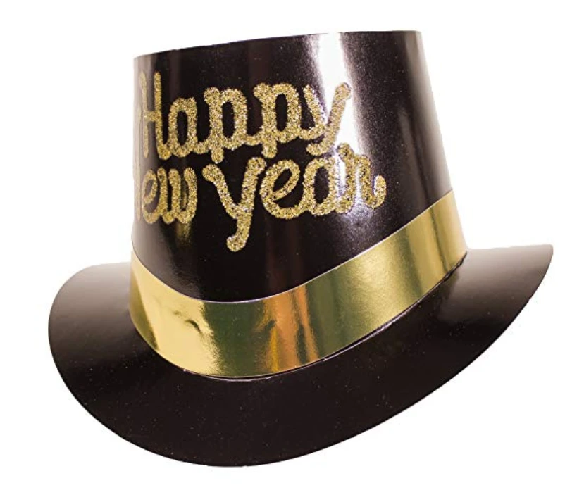 Awesome New Year&#x27;s Eve Kit Party Set Paper Goild/Silver/Laser Foil Hat/Horn/Tiaras/Streamer/Blowout