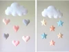 Baby bed mobile nursery ceiling move development baby bed toy cloud star heart feels baby move