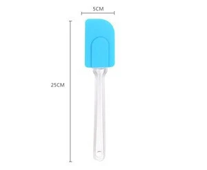 baking tools perosonalized mixing clear handle scraper silicone pastry spatula