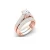 Import BAROLI wholesale custom women ring 14k 18k real gold jewelry engagement wedding bands moissanite diamond ring from China
