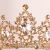 Import Baroque Gold Champagne Crystal Heart Bridal Tiaras Crown Rhinestone Pageant Diadem Veil Tiara from China