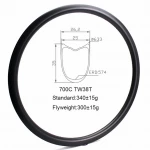 Basis Carbon Bicycle Wheel 35mm 700c Tubular Full Carbon Fiber Road Bikes Rims