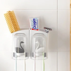 bathroom accessories cup toothbrush storage holder animal couple bathroom set