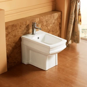 Bathroom floor mounted ceramic white clean vagina bidet