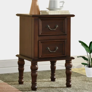 Bedroom Furniture Antique White French Style Wood Nightstand
