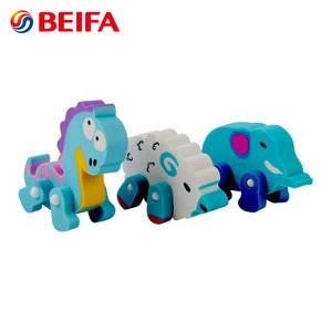 Beifa Brand RB0003 Colorful Animal Shaped 3d School Eraser Rubber Toy Eraser For Kids